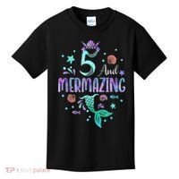 Its My Mermazing 5th Birthday Mermaid Girl Theme 5 Yrs Old Kids T-Shirt thumb 0