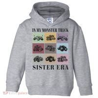 In My Monster Trucks Sister Era Toddler Hoodie thumb 0