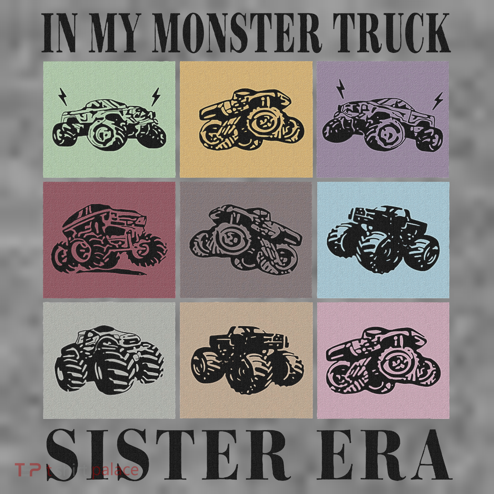 In My Monster Trucks Sister Era Toddler Hoodie