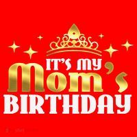 It's My Mom's Birthday Funny Cute Mama Gift For Mothers Santa Hat thumb 1