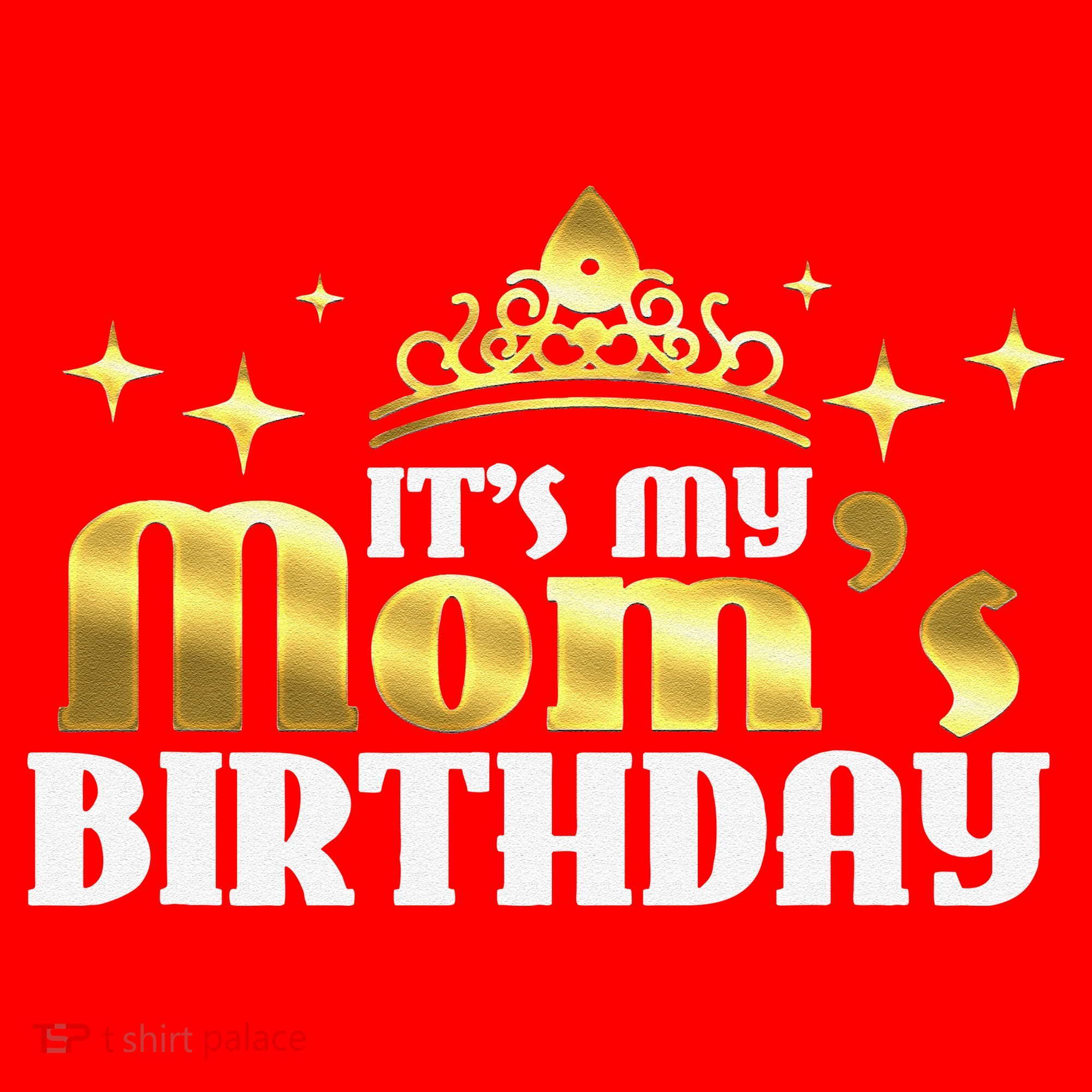 It's My Mom's Birthday Funny Cute Mama Gift For Mothers Santa Hat