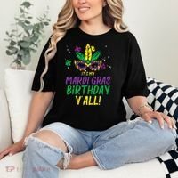 Its My Mardi Gras Birthday Yall Mardi Gras Comfort Colors T-Shirt thumb 2