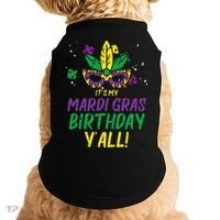 Its My Mardi Gras Birthday Yall Mardi Gras Doggie Tank thumb 0