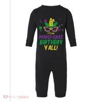 Its My Mardi Gras Birthday Yall Mardi Gras Infant Fleece One Piece thumb 0