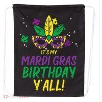 Its My Mardi Gras Birthday Yall Mardi Gras Drawstring Bag thumb 0