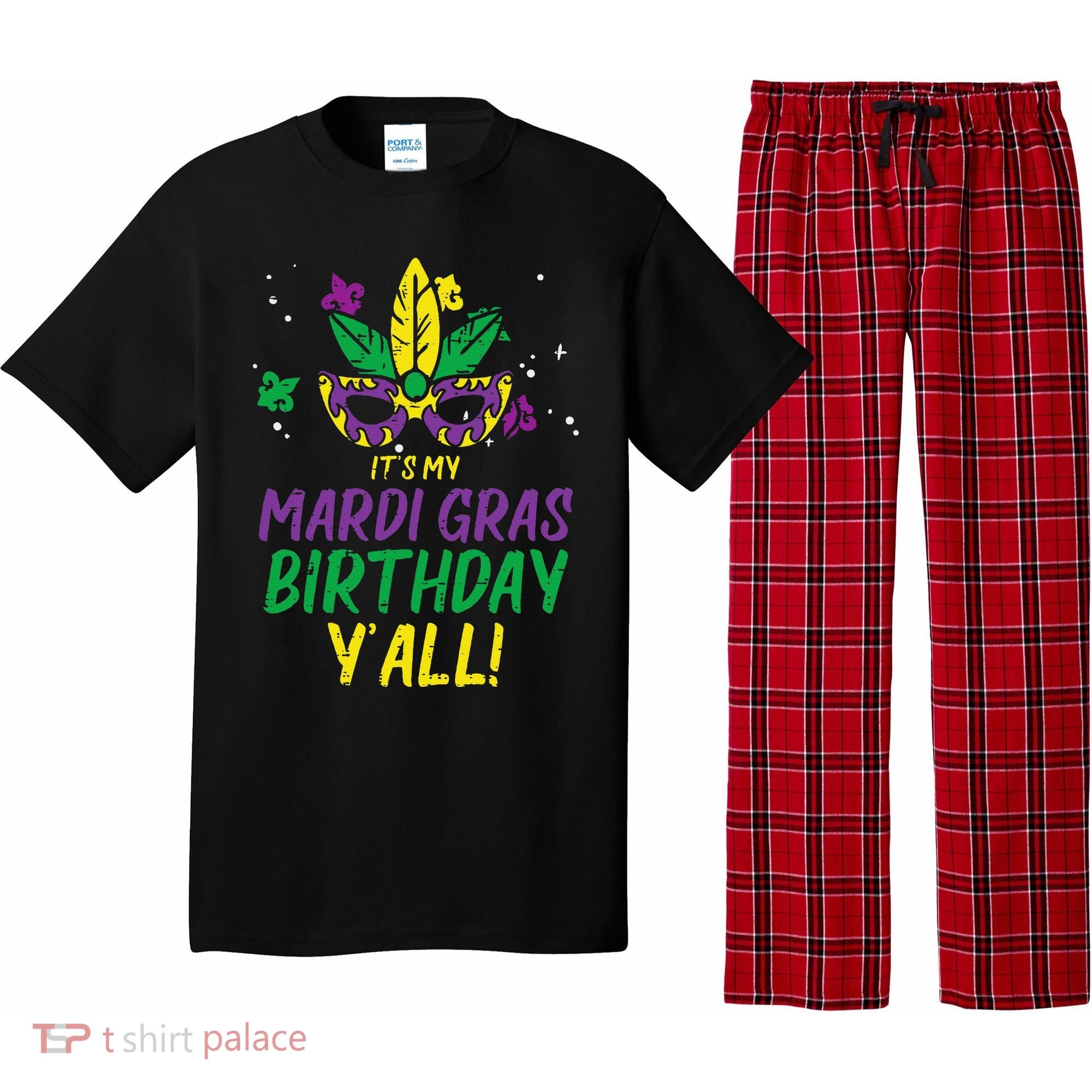 Its My Mardi Gras Birthday Yall Mardi Gras Pajama Set