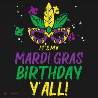 Its My Mardi Gras Birthday Yall Mardi Gras Flat Bill Trucker Hat thumb 2