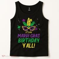 Its My Mardi Gras Birthday Yall Mardi Gras Tank Top thumb 2