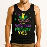 Its My Mardi Gras Birthday Yall Mardi Gras Tank Top thumb 3