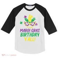 Its My Mardi Gras Birthday Yall Mardi Gras Kids Colorblock Raglan Jersey thumb 0