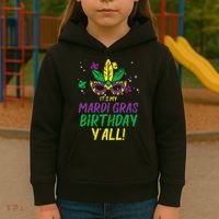 Its My Mardi Gras Birthday Yall Mardi Gras Kids Hoodie thumb 3