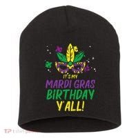 Its My Mardi Gras Birthday Yall Mardi Gras Short Acrylic Beanie thumb 0