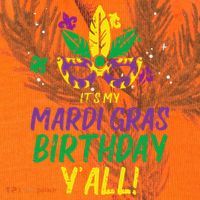 Its My Mardi Gras Birthday Yall Mardi Gras Kati Licensed 12" Camo Cuffed Beanie thumb 2