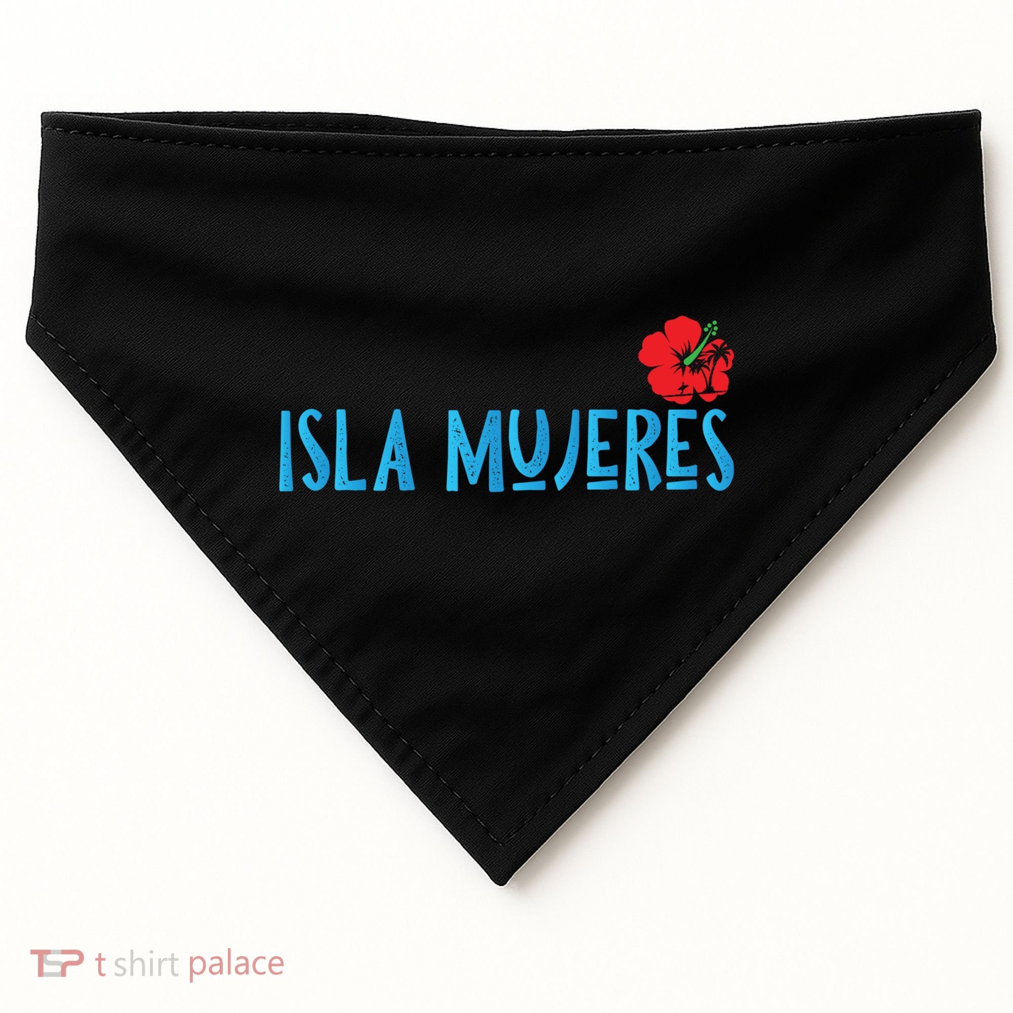 Isla Mujeres Mexico Vacation Souvenirs Matching Family Trip Funny Gift USA-Made Doggie Bandana