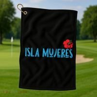 Isla Mujeres Mexico Vacation Souvenirs Matching Family Trip Funny Gift Golf Towel thumb 1