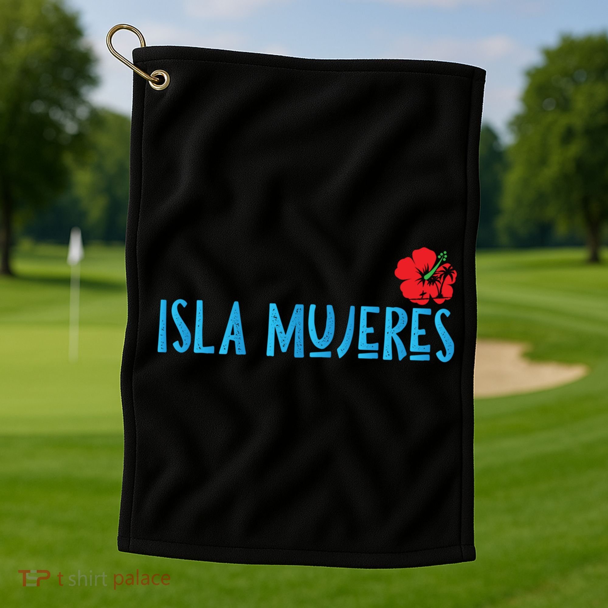 Isla Mujeres Mexico Vacation Souvenirs Matching Family Trip Funny Gift Golf Towel
