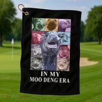 In My Moo Deng Hippo Pygmy Hippopotamus Golf Towel thumb 1