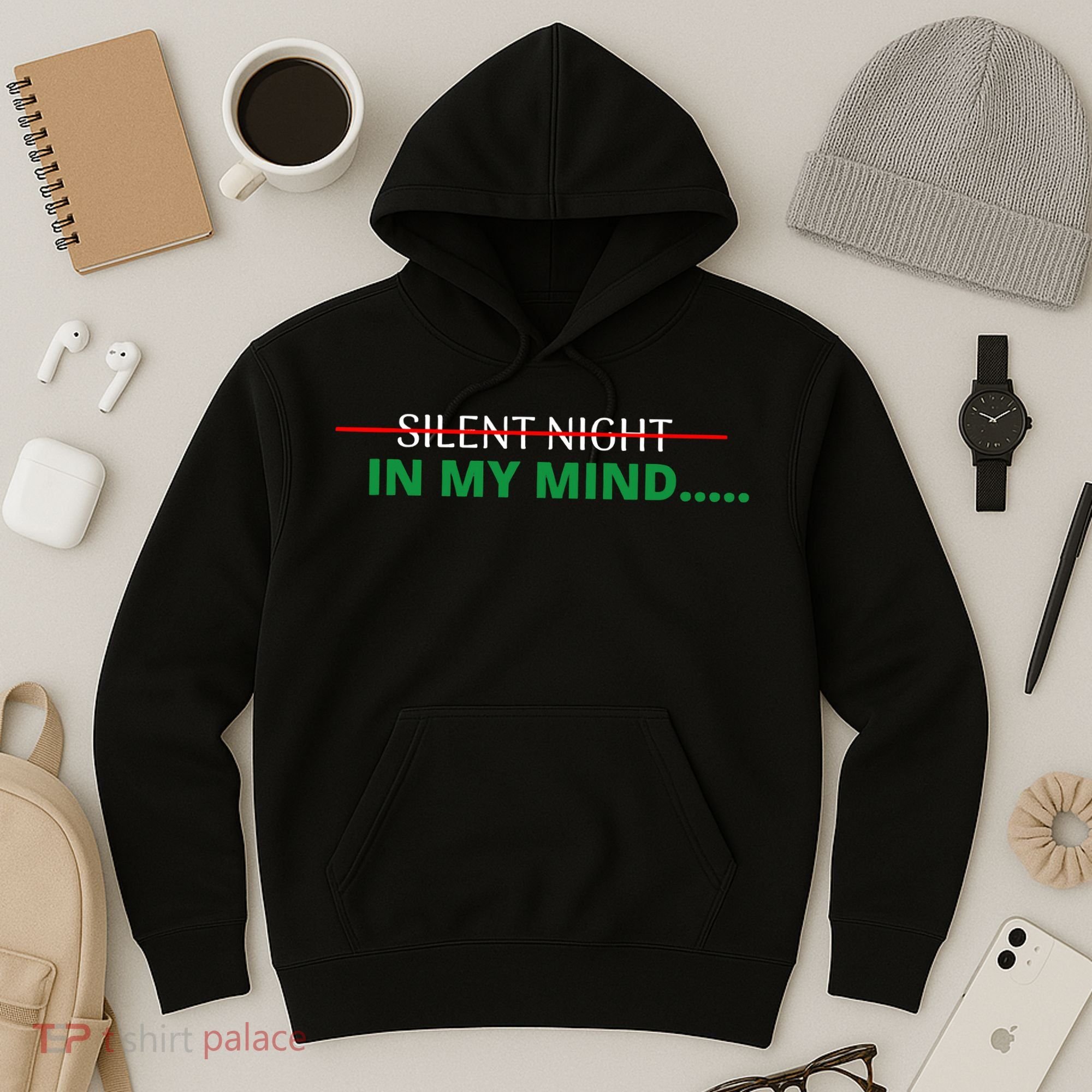 In My Mind Silent Night Ugly Christmas Xmas Sweater Hoodie