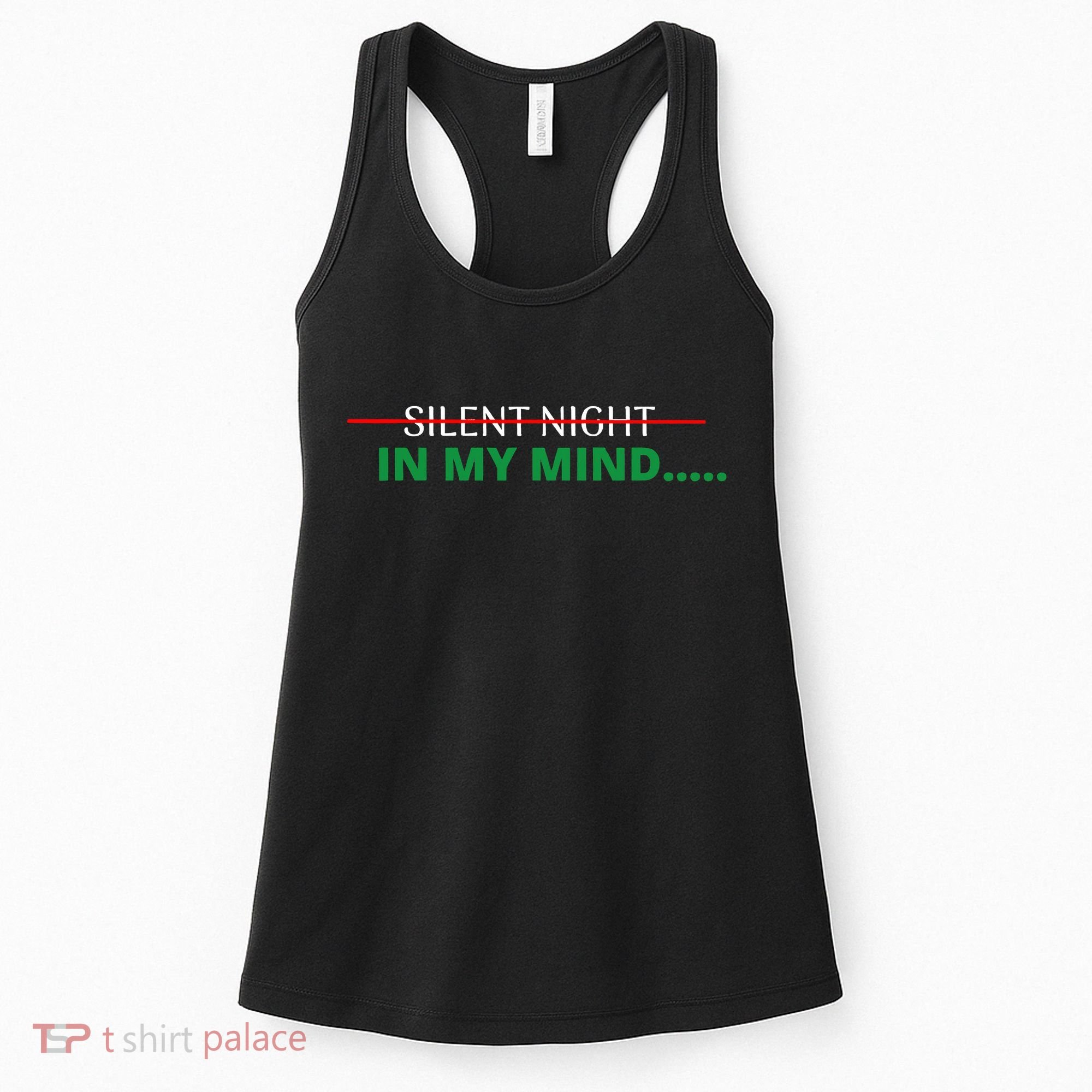 In My Mind Silent Night Ugly Christmas Xmas Sweater Women's Tank Top