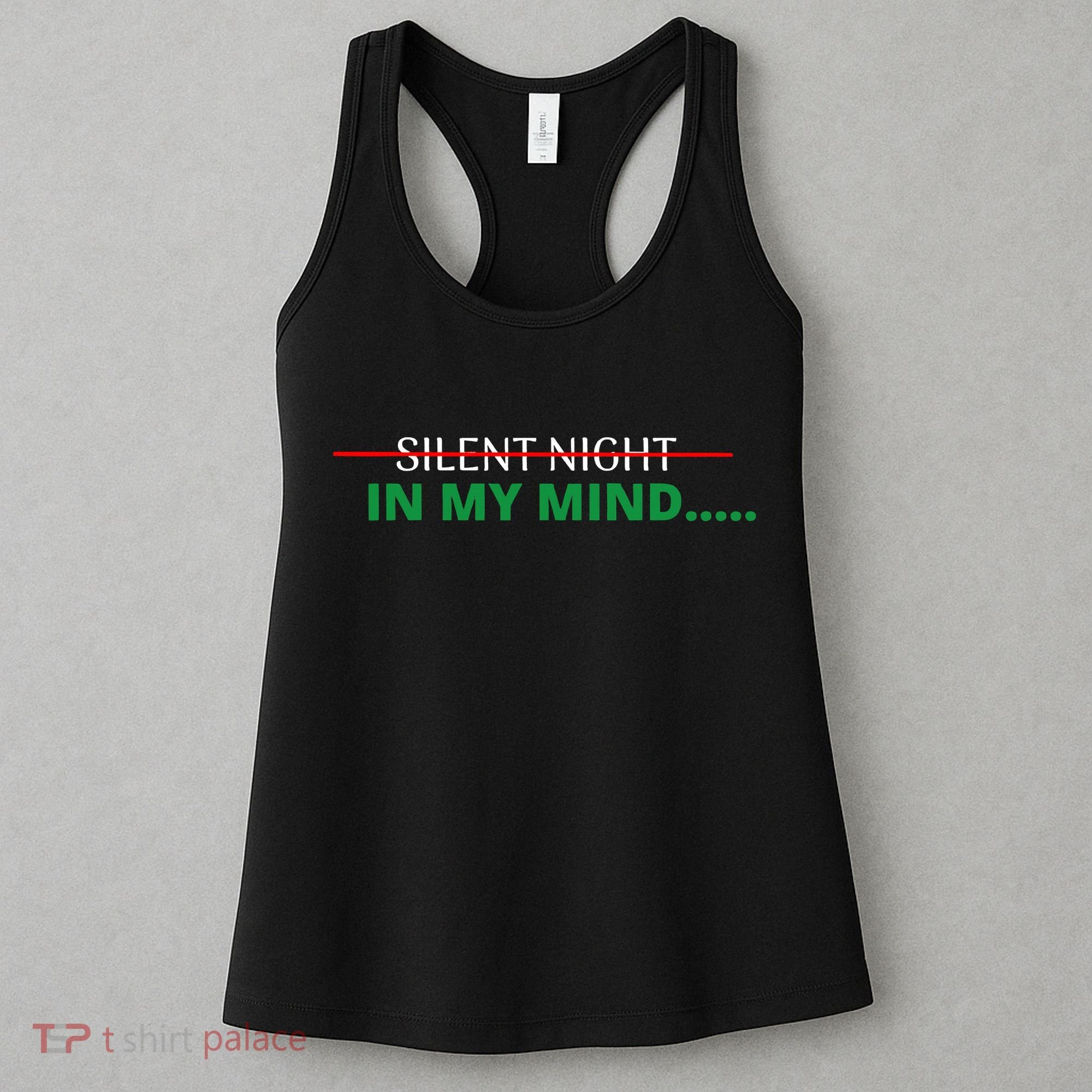 In My Mind Silent Night Ugly Christmas Xmas Sweater Women's Tank Top