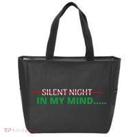 In My Mind Silent Night Ugly Christmas Xmas Sweater Tote Bag thumb 0