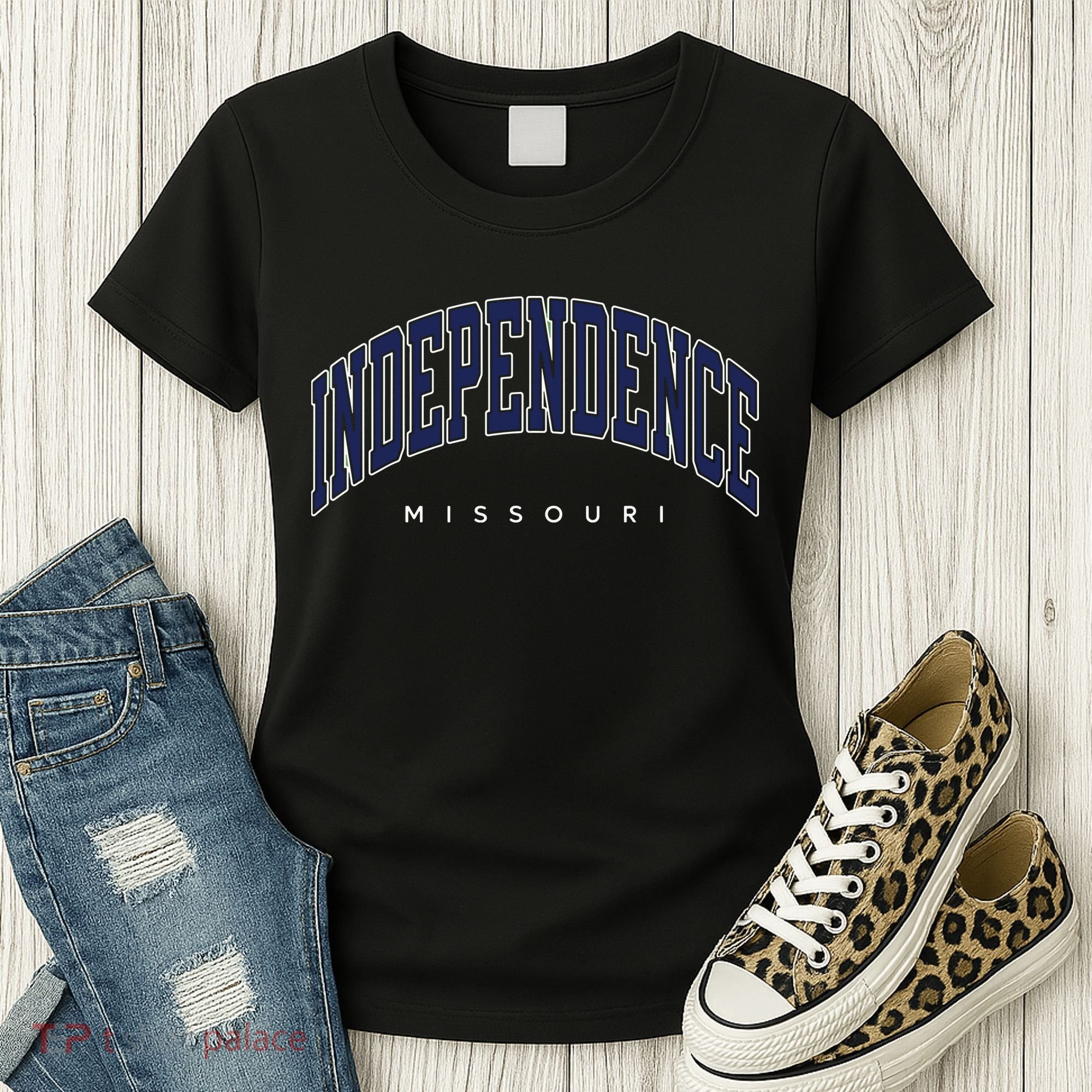 Independence Missouri Mo Varsity Style Women's T-Shirt