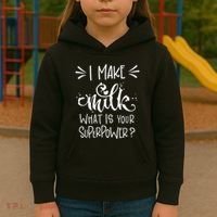 I Make Milk What Is Your Superpower? Kids Hoodie thumb 3