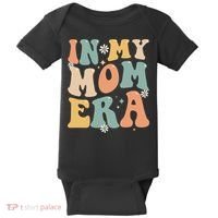 In My Mom Era Lover Groovy Retro Mom Funny Mothers Day Baby Bodysuit thumb 0
