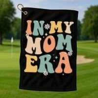 In My Mom Era Lover Groovy Retro Mom Funny Mothers Day Golf Towel thumb 1
