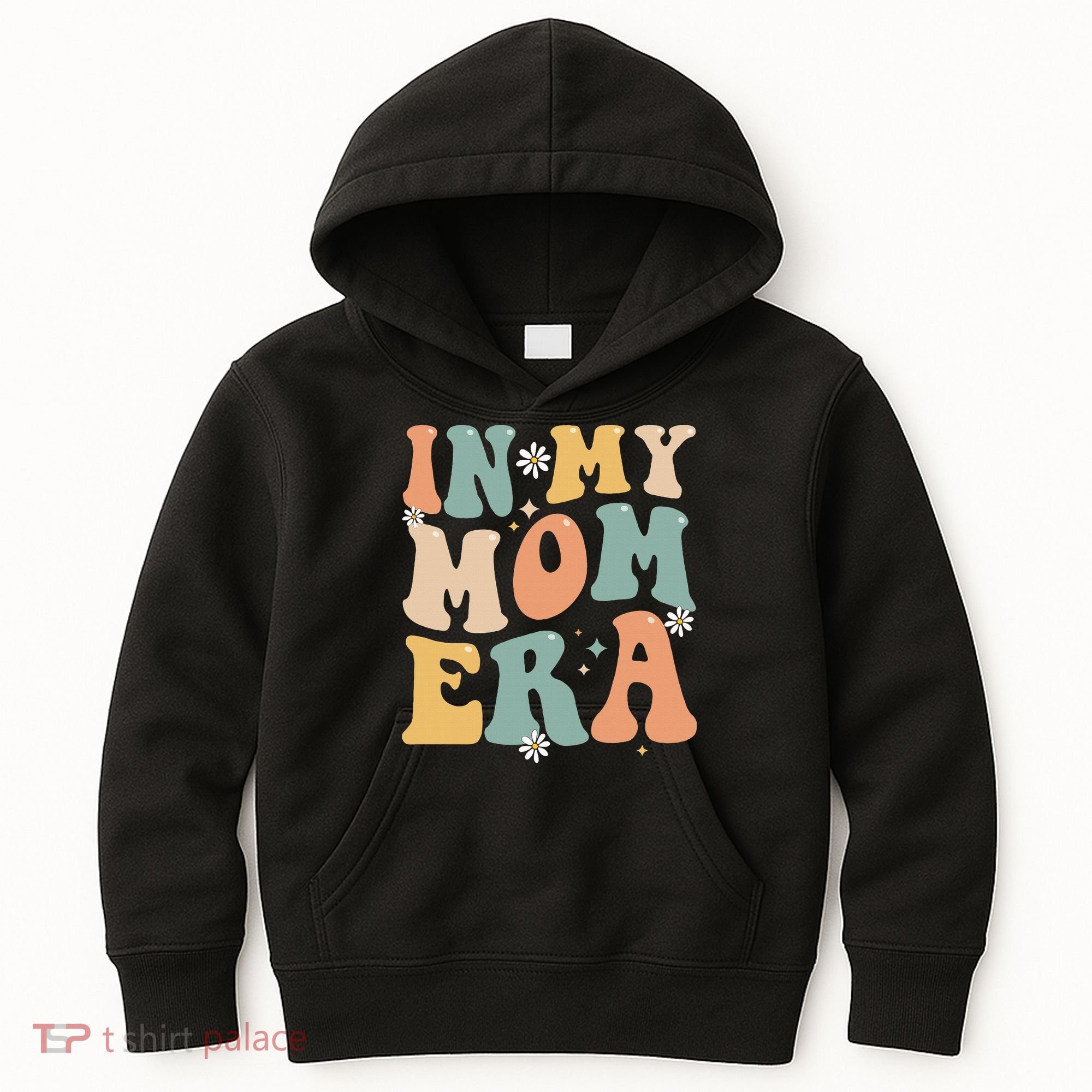 In My Mom Era Lover Groovy Retro Mom Funny Mothers Day Kids Hoodie