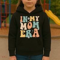 In My Mom Era Lover Groovy Retro Mom Funny Mothers Day Kids Hoodie thumb 3