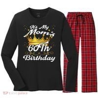 It's My Mom's 60th Birthday Mother's 60th Birthday Crown Women's Long Sleeve Flannel Pajama Set  thumb 0