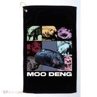In My Moo Deng Era Funny Cute Baby Hippo Golf Towel thumb 0