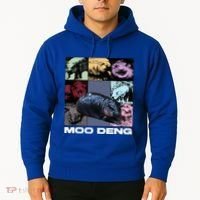 In My Moo Deng Era Funny Cute Baby Hippo Hoodie thumb 2