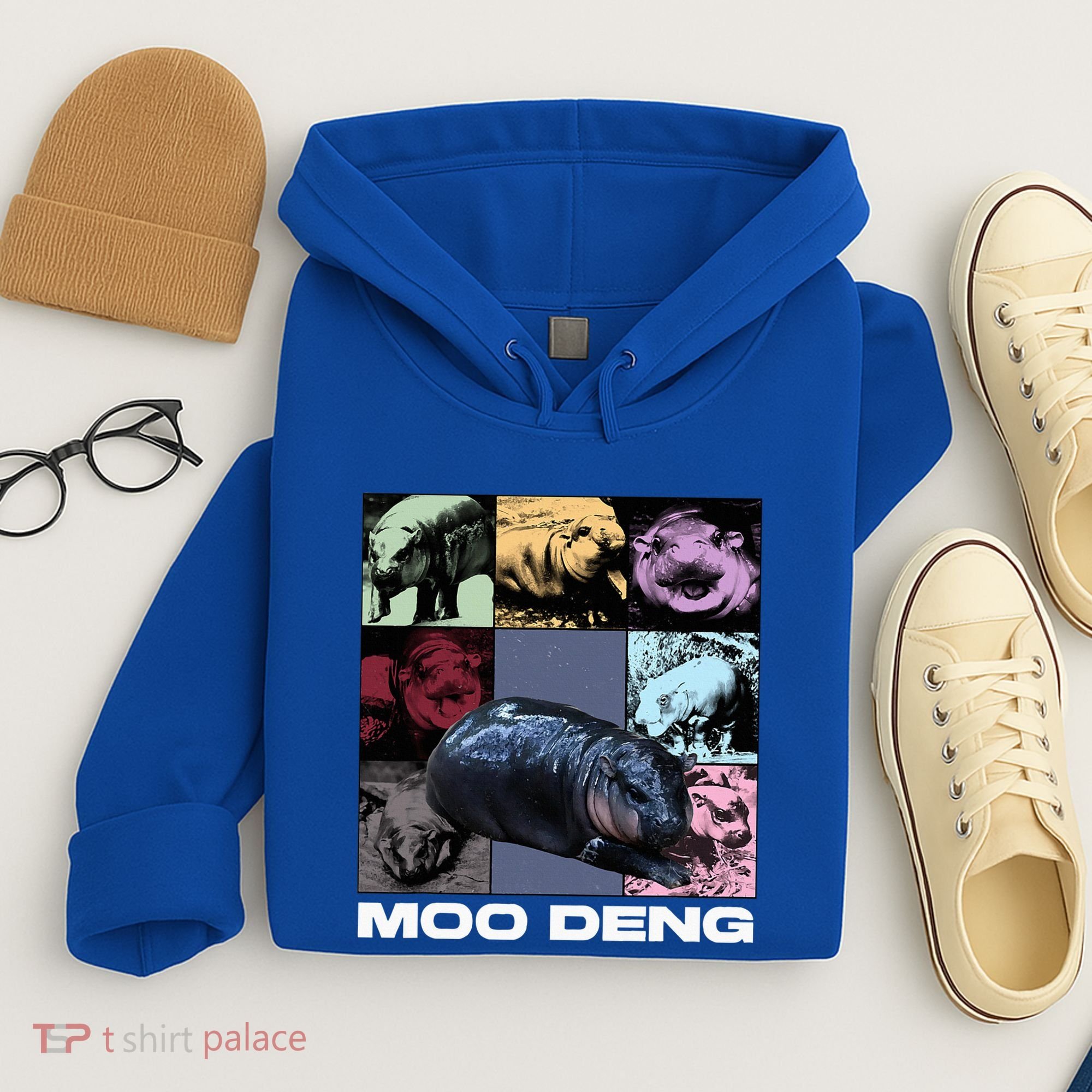 In My Moo Deng Era Funny Cute Baby Hippo Hoodie