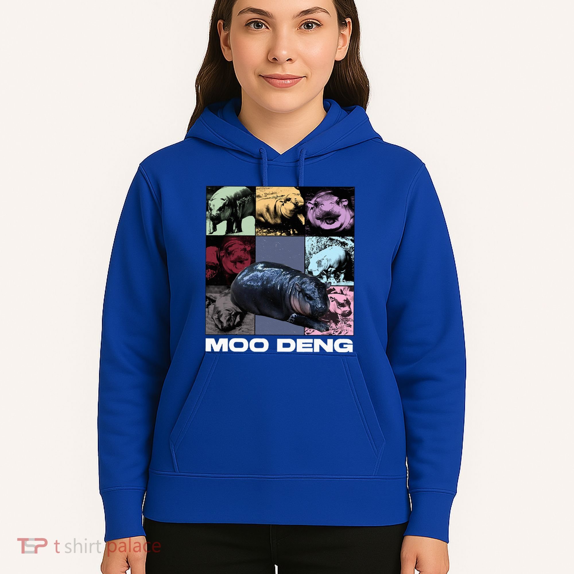 In My Moo Deng Era Funny Cute Baby Hippo Hoodie
