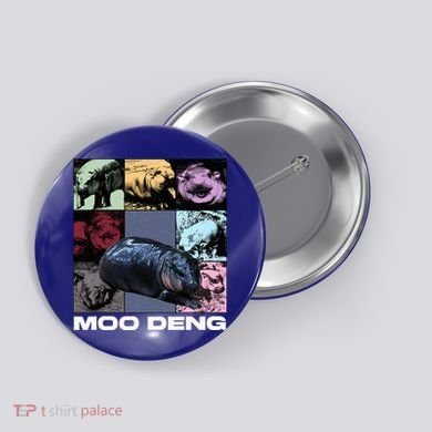 In My Moo Deng Era Funny Cute Baby Hippo Button