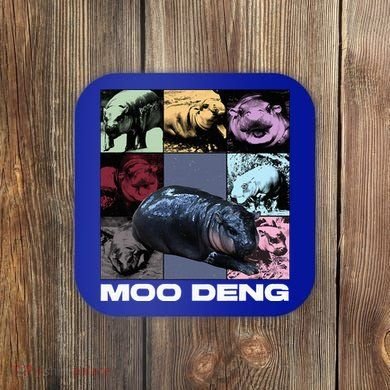 In My Moo Deng Era Funny Cute Baby Hippo Coaster