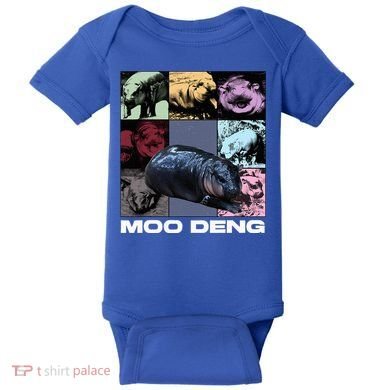 In My Moo Deng Era Funny Cute Baby Hippo Baby Bodysuit