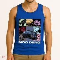 In My Moo Deng Era Funny Cute Baby Hippo Tank Top thumb 3