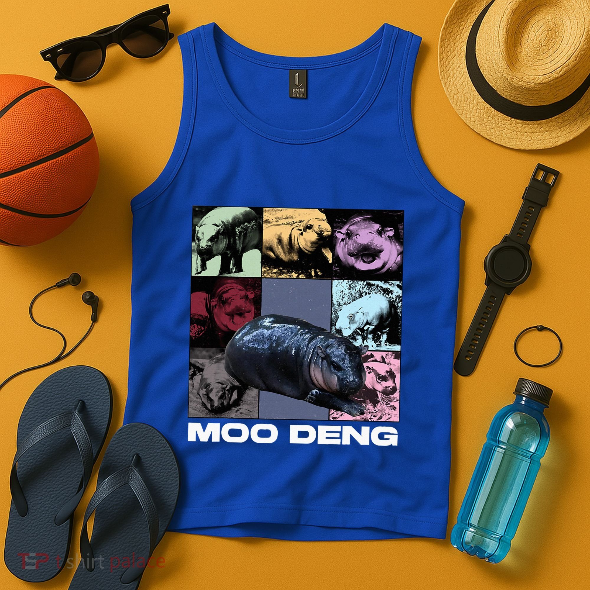 In My Moo Deng Era Funny Cute Baby Hippo Tank Top