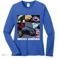 In My Moo Deng Era Funny Cute Baby Hippo Women's Long Sleeve Shirt thumb 0