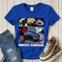 In My Moo Deng Era Funny Cute Baby Hippo Women's T-Shirt thumb 3