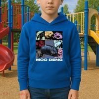 In My Moo Deng Era Funny Cute Baby Hippo Kids Hoodie thumb 2