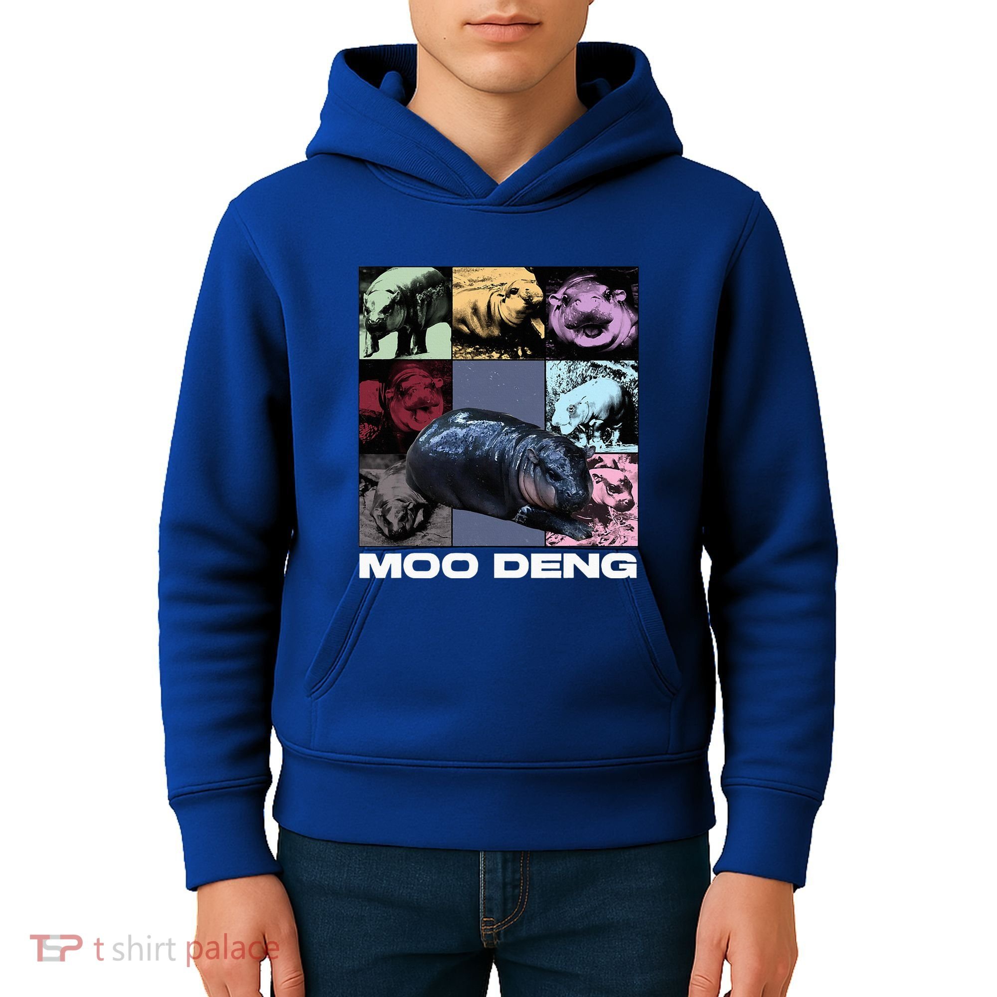 In My Moo Deng Era Funny Cute Baby Hippo Kids Hoodie