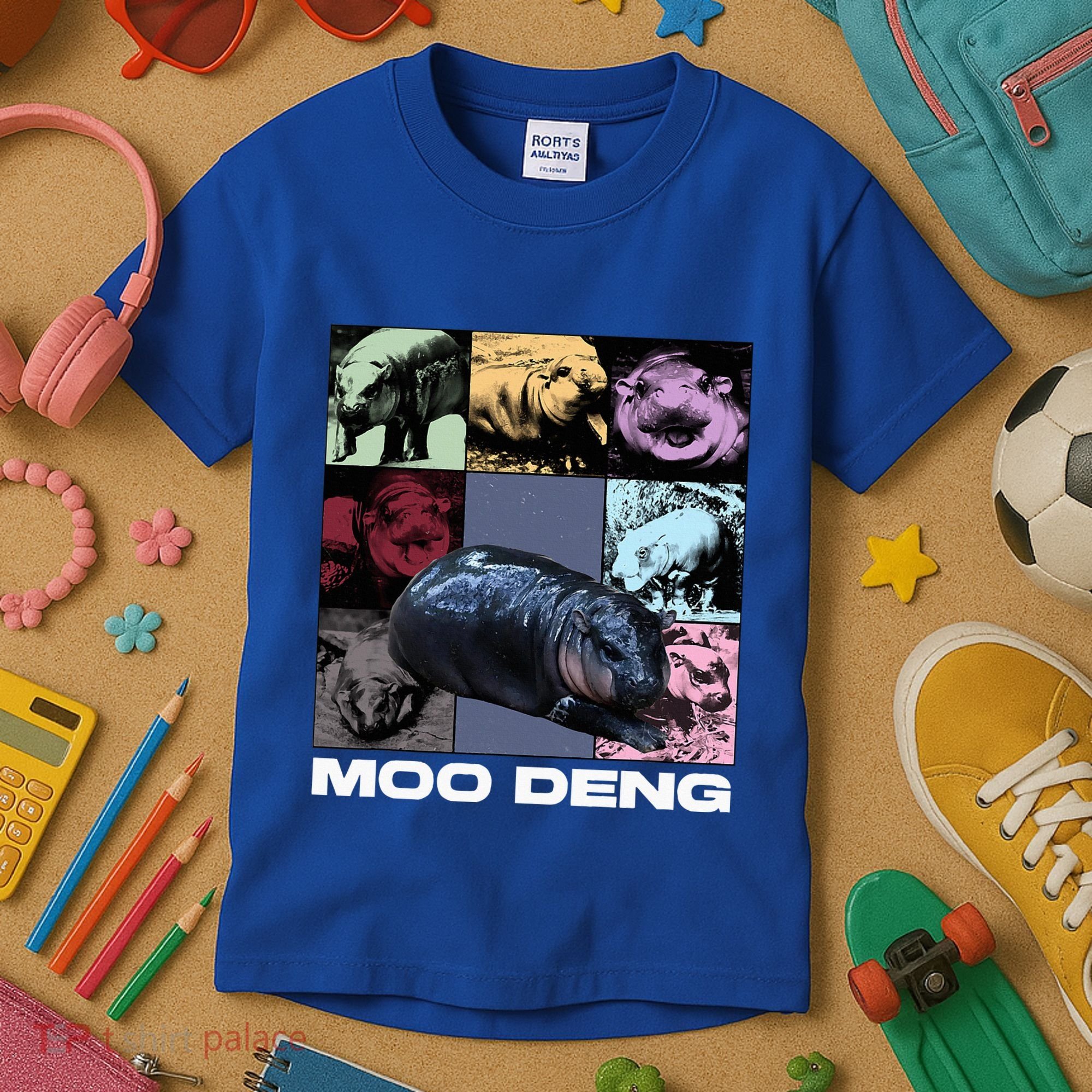 In My Moo Deng Era Funny Cute Baby Hippo Kids T-Shirt