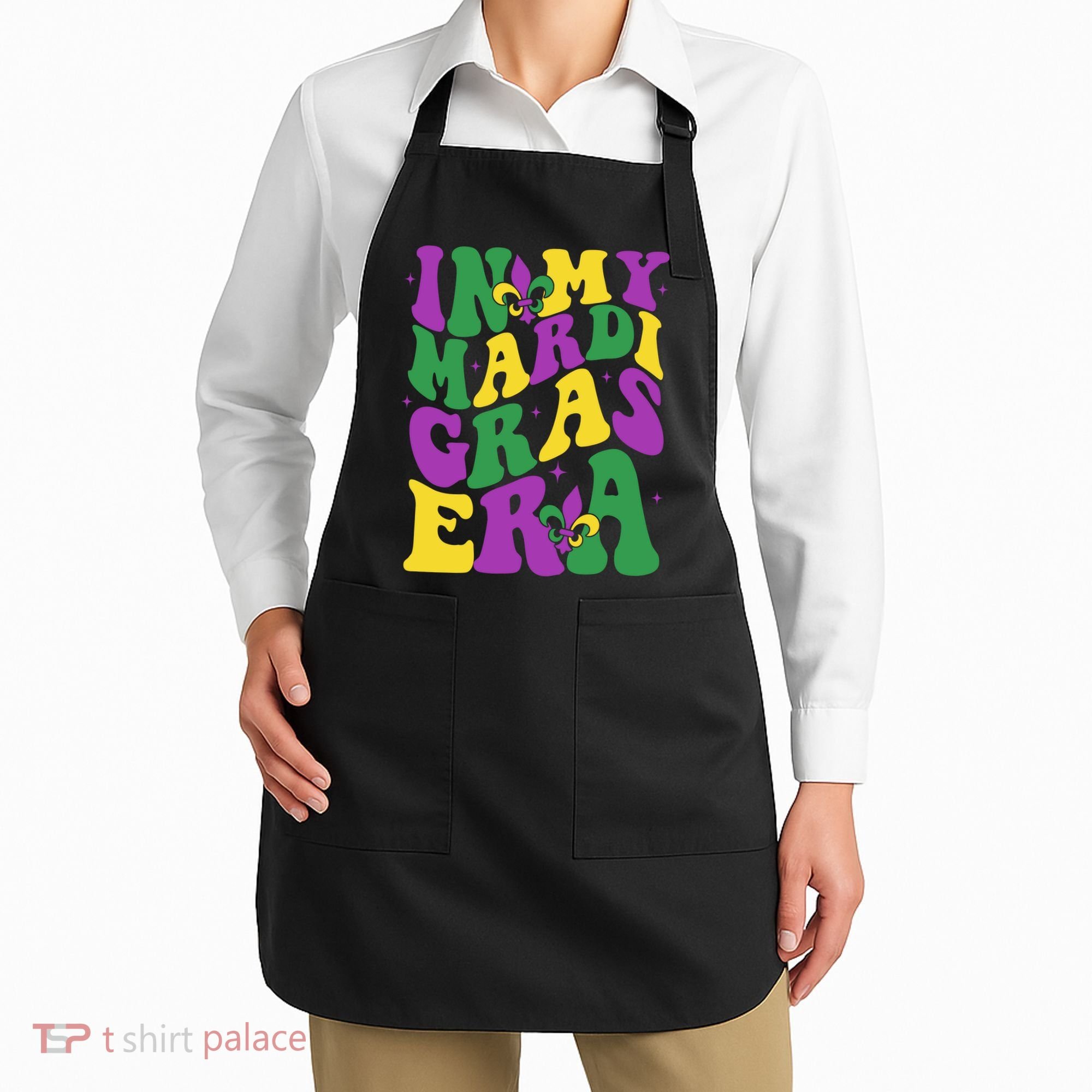 In My Mardi Gras Era Celebration Apron