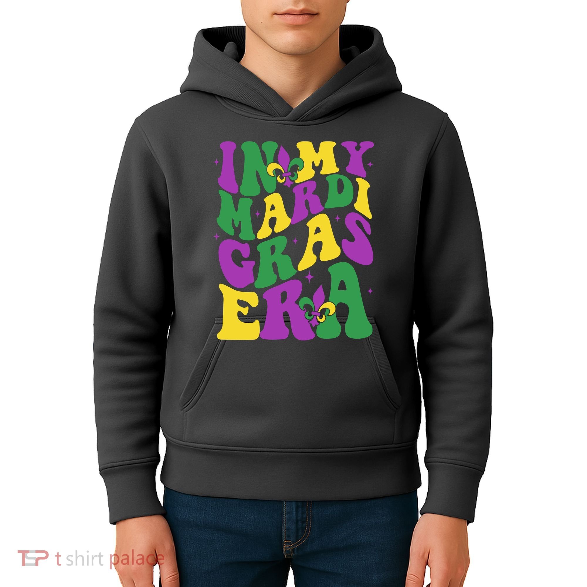 In My Mardi Gras Era Celebration Kids Hoodie
