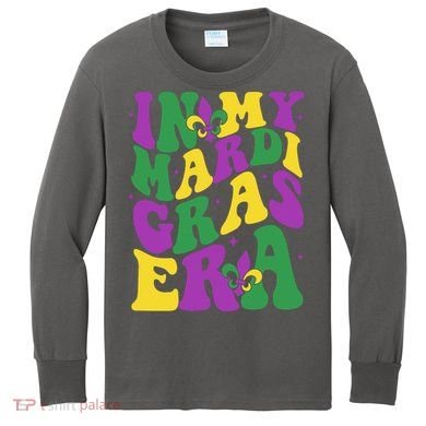 In My Mardi Gras Era Celebration Kids Long Sleeve Shirt