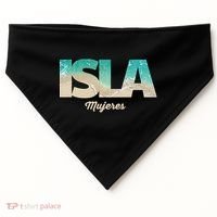 Isla Mujeres Mexico Beach Vibes Beaches USA-Made Doggie Bandana thumb 0